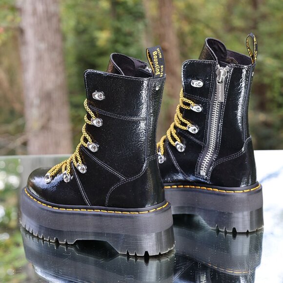 Dr Martens Ghilana Max Patent Leather Platform Boots - Picture 9 of 12